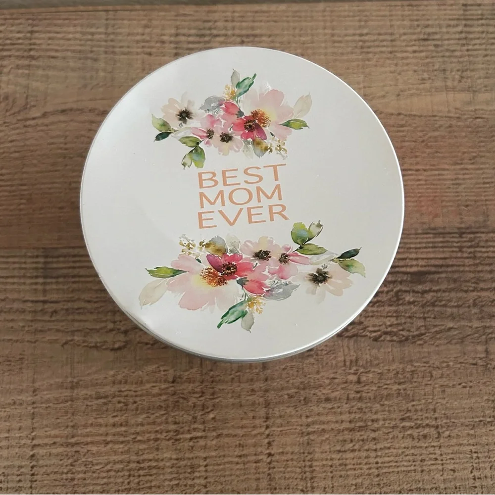 Home Essentials Best Mom Ever Floral Mug and Tin Set - White with Pink Floral
